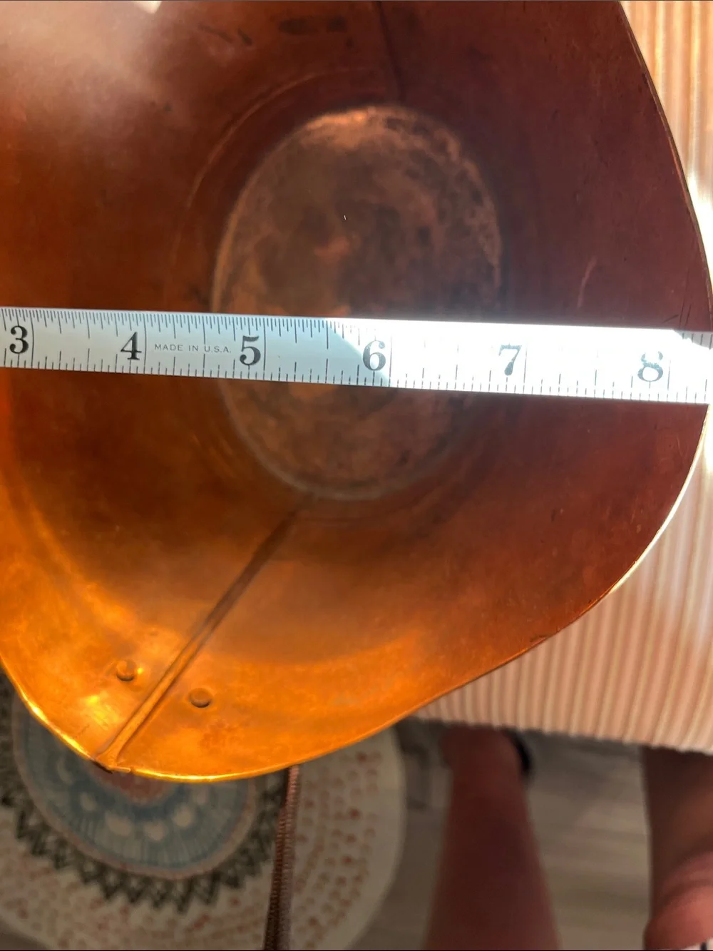 Metallic Copper Decorative Planter Bucket with Brass Accent